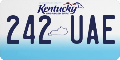 KY license plate 242UAE
