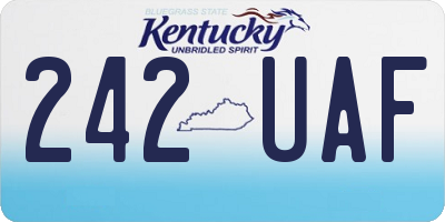 KY license plate 242UAF