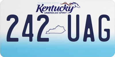 KY license plate 242UAG