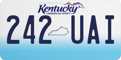 KY license plate 242UAI