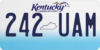 KY license plate 242UAM