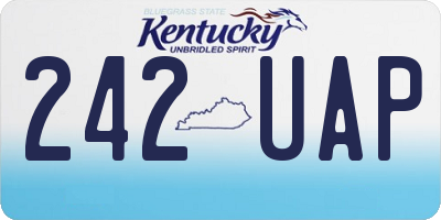 KY license plate 242UAP