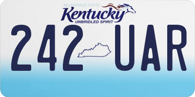 KY license plate 242UAR