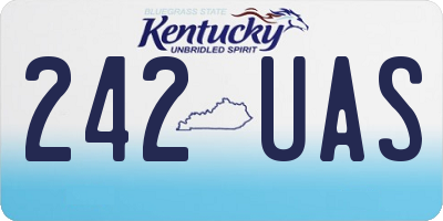 KY license plate 242UAS