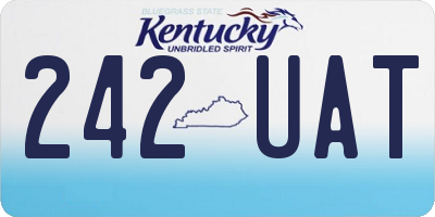 KY license plate 242UAT
