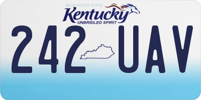 KY license plate 242UAV