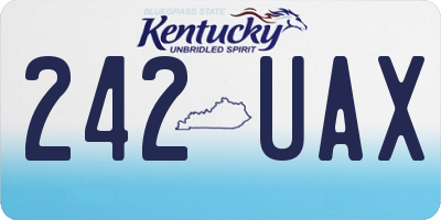 KY license plate 242UAX