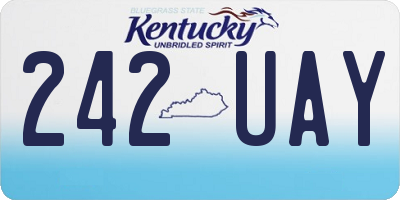 KY license plate 242UAY