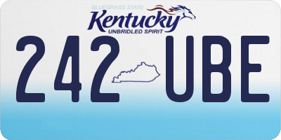 KY license plate 242UBE