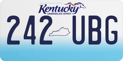 KY license plate 242UBG