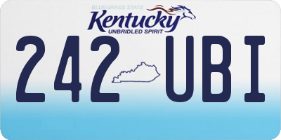 KY license plate 242UBI