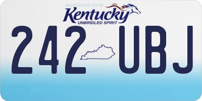 KY license plate 242UBJ