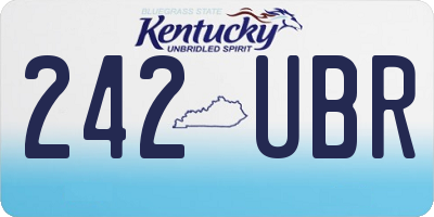 KY license plate 242UBR
