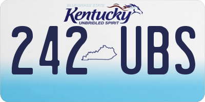 KY license plate 242UBS
