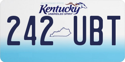 KY license plate 242UBT