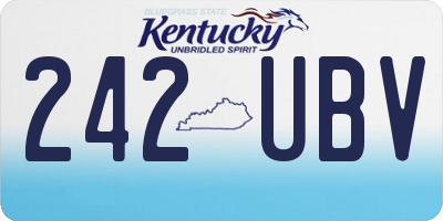KY license plate 242UBV