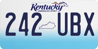 KY license plate 242UBX