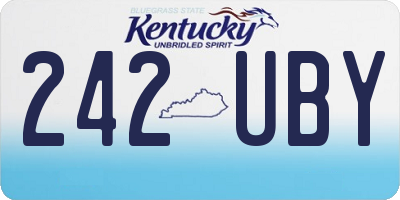 KY license plate 242UBY