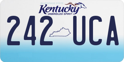 KY license plate 242UCA