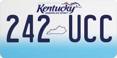 KY license plate 242UCC