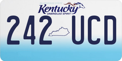 KY license plate 242UCD