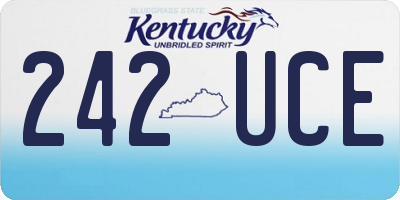 KY license plate 242UCE