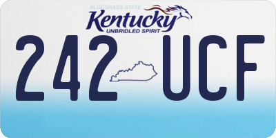 KY license plate 242UCF