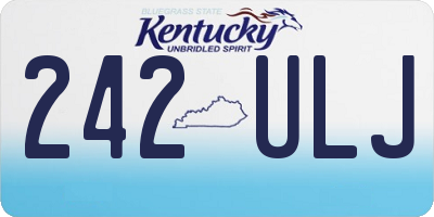 KY license plate 242ULJ