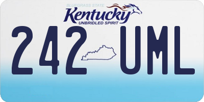 KY license plate 242UML