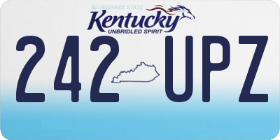 KY license plate 242UPZ