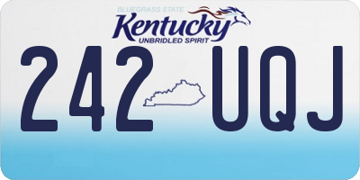 KY license plate 242UQJ