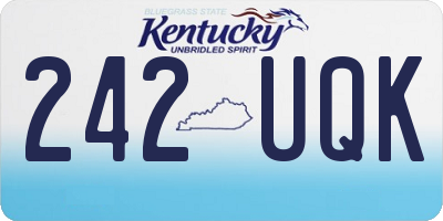 KY license plate 242UQK