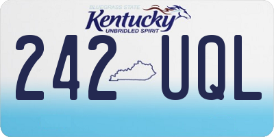 KY license plate 242UQL
