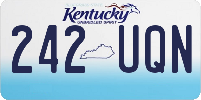 KY license plate 242UQN