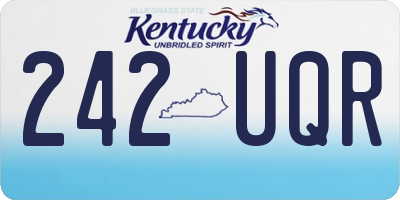 KY license plate 242UQR