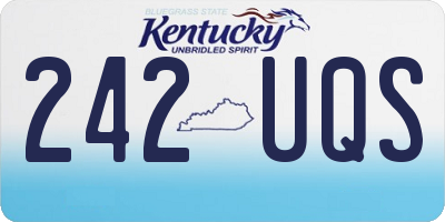 KY license plate 242UQS
