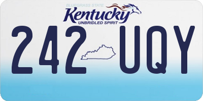 KY license plate 242UQY