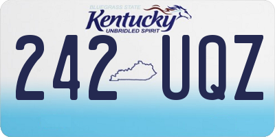 KY license plate 242UQZ