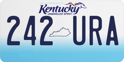 KY license plate 242URA