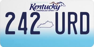 KY license plate 242URD