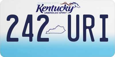 KY license plate 242URI