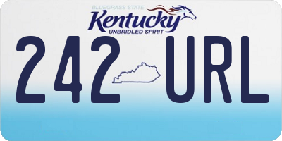 KY license plate 242URL