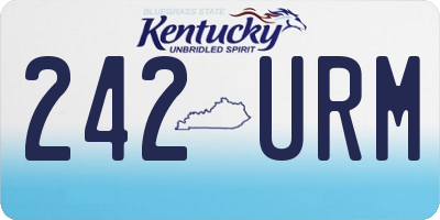 KY license plate 242URM