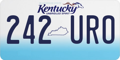 KY license plate 242URO
