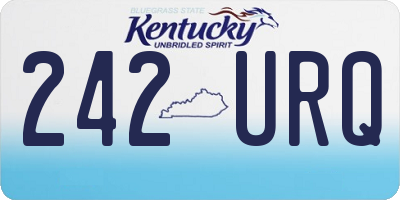 KY license plate 242URQ
