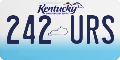 KY license plate 242URS