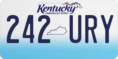 KY license plate 242URY