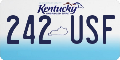 KY license plate 242USF