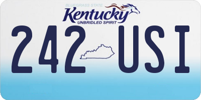 KY license plate 242USI