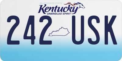 KY license plate 242USK
